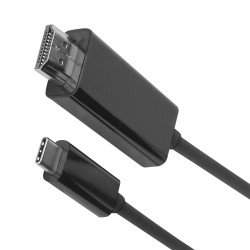 Type-C > HDMI Adapter Cable 1.8m black 4k and 3D (2k) support Type-C > HDMI Adapter Cable 1.8m black 4k and 3D (2k) support