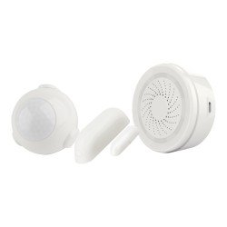 WLAN Smart Home Sicherheits Paket - Basic 4-teilg Bewegungsmelder + Sirene + 2x Tür/Fensterkontakt WLAN Smart Home Sicherheits Paket - Basic 4-teilg Bewegungsmelder + Sirene + 2x Tür/Fensterkontakt