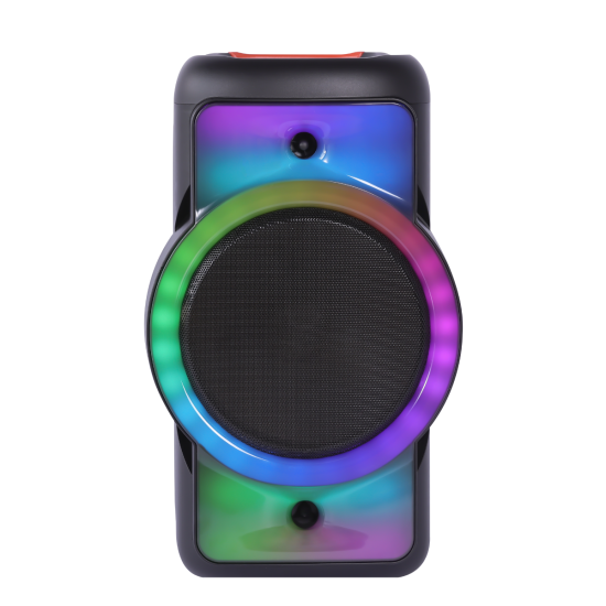 Fontastic Party Speaker with Trolley, 400 Watt Microphone, Remote Control, Light Show &ldquo;Rokka"