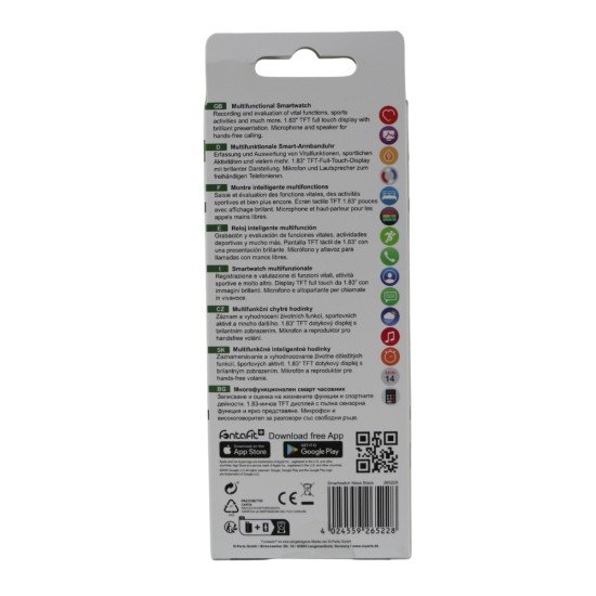 Fontastic Smartwatch Nexo 1.83&rdquo; Display, black Heart Rate, Hands-Free Function, Music Control