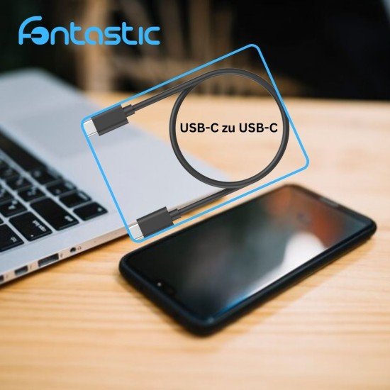 Fontastic Data Cable USB 2.0 Type-C > Type-C TPE, 1.2m black