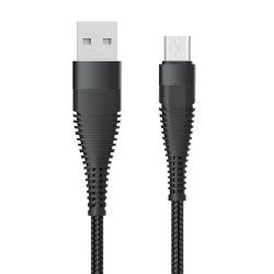 Data Cable Elox USB-A>Micro-USB 0.5m black Connector Cover Al Cable Nylon Braid Data Cable Elox USB-A>Micro-USB 0.5m black Connector Cover Al Cable Nylon Braid