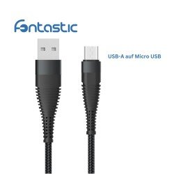 Data Cable Elox USB-A>Micro-USB 1.5m black Connector Cover Al Cable Nylon Braid Data Cable Elox USB-A>Micro-USB 1.5m black Connector Cover Al Cable Nylon Braid