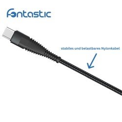 Data Cable Elox USB Type-C>USB Type-C 2.5m black Connector Cover Al Cable Nylon Braid Data Cable Elox USB Type-C>USB Type-C 2.5m black Connector Cover Al Cable Nylon Braid
