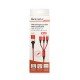 6in1 Charging Cable USB-A/Type-C/8-Pin/Micro USB Al Housing, Nylon braid, Multi-Charge 2.4A, 1.2m