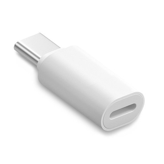Adapter 8-PIN Female to USB Type-C Male 8-PIN Port to USB Type-C Plug, white