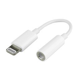 Adapter 8-PIN auf 3,5-mm-Kopfhöreranschluss 8-PIN Stecker auf 3,5 mm Buchse, weiß Adapter 8-PIN auf 3,5-mm-Kopfhöreranschluss 8-PIN Stecker auf 3,5 mm Buchse, weiß