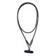 Fontastic Lanyard - Datenkabel & Handyband schwarz 360 Grad Drehbare, Nylon-Ummantelung, 60W, „Lany“