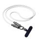 Fontastic Lanyard - Datenkabel & Handyband weiß 360 Grad Drehbare, Nylon-Ummantelung, 60W, „Lany“