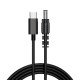 Fontastic USB-C-auf-DC5521-Ladekabel, Smart-Chip Power Delivery DC 5,5 &times; 2,1 mm 1,5 m "FluxDC15" sw