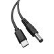Fontastic USB-C-auf-DC5521-Ladekabel, Smart-Chip Power Delivery DC 5,5 &times; 2,1 mm 1,5 m "FluxDC15" sw