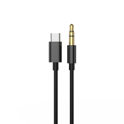 Fontastic USB Typ-C auf 3,5-mm Klinkenanschluss 1,5m, USB-C auf 3,5mm AUX-Kabel, TPE, "AUCON" sw