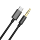 Fontastic USB Typ-C auf 3,5-mm Klinkenanschluss 1,5m, USB-C auf 3,5mm AUX-Kabel, TPE, "AUCON" sw
