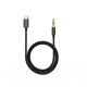 Fontastic USB Typ-C auf 3,5-mm Klinkenanschluss 1,5m, USB-C auf 3,5mm AUX-Kabel, TPE, "AUCON" sw