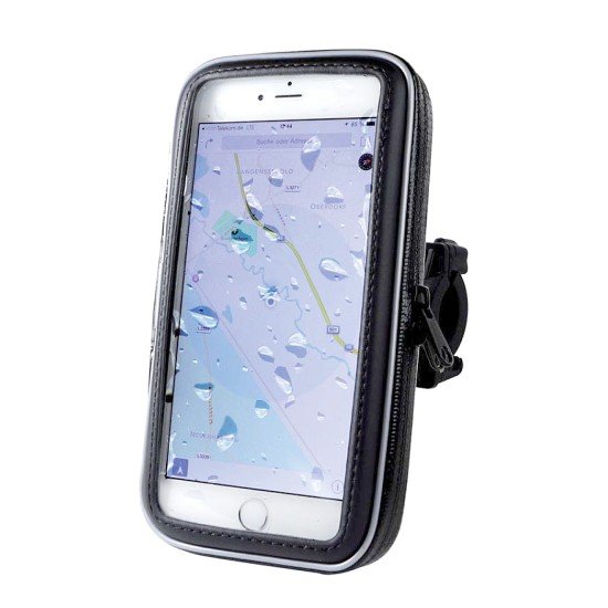 Fahrradhalterung+univ.Tasche Biky bis 5,5Zoll 160x80x18mm (-5,5") Iphone 6Plus
