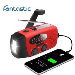 Solar, Dynamo AM/FM/WB Kurbelradio, Taschenlampe Notfall SOS-Alarm, Outdoor Notstromquelle, rot/sw Solar, Dynamo AM/FM/WB Kurbelradio, Taschenlampe Notfall SOS-Alarm, Outdoor Notstromquelle, rot/sw