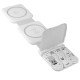 Foldable Wireless Magnetic Charging Station 15W Smartphone & Watch, Headphones, MagSafe comp white