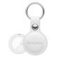 Protective case for FonTag Smart Finder with keychain, made of PU leather, white Protective case for FonTag Smart Finder with keychain, made of PU leather, white