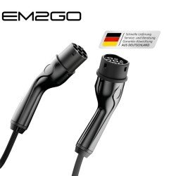 EM2GO  Typ 2 , EV-Verbindungskabel, 16A, 11kW, 5m 3Phasig AC Lader, TÜV , IP44, Tragetasche, Schw EM2GO  Typ 2 , EV-Verbindungskabel, 16A, 11kW, 5m 3Phasig AC Lader, TÜV , IP44, Tragetasche, Schw