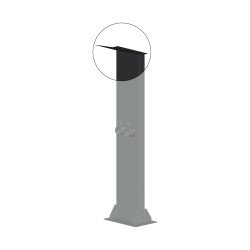 Überdachung für Standsäule AC Wallbox schwarz  Überdachung für Standsäule AC Wallbox schwarz
