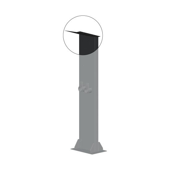 Roof for pole AC charger black 