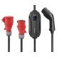 AC Portable Charger TAKE, 11kW , CEE Red+Adapter 6m type 2 cable, current: 6/8/10/13/16A adjustable