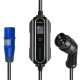 AC Portable Charger, Charge Power Meter, CEE Blue Fixed current (6A), 5m Typ 2 Cable, black