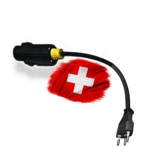 Adaptor for portable charger 10A with Swiss plug T12