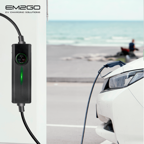 AC portable EV Charger Type 2 16kW programmable 3.6kW + 3 adapter cables, wall holder, case