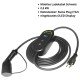 AC Portable Charger, Charge Power Meter, T12 swiss Adjustable current (6-10A), 5m Typ 2 Cable, black