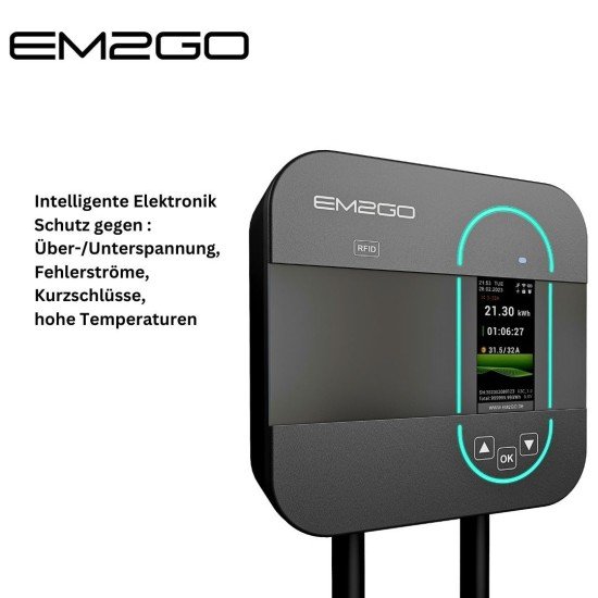 AC Wallbox "Home" 11kW 6.5m Type 2 Cable Bluetooth + App + RFID + ModBus TCP