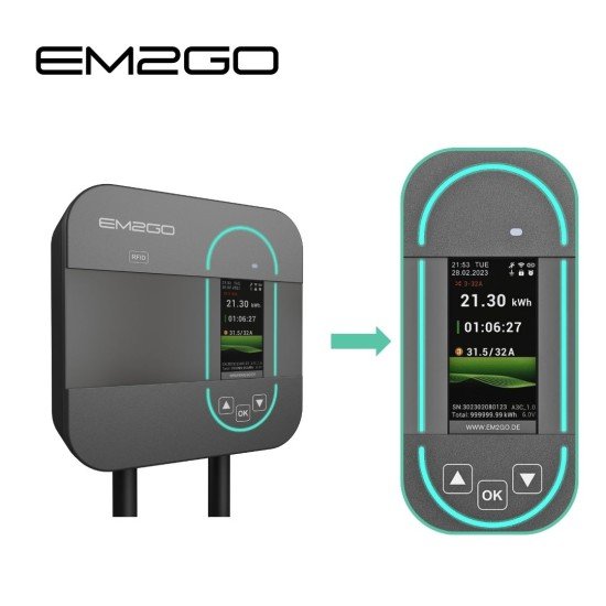 AC Wallbox "Home" 11kW 6.5m Type 2 Cable Bluetooth + App + RFID + ModBus TCP