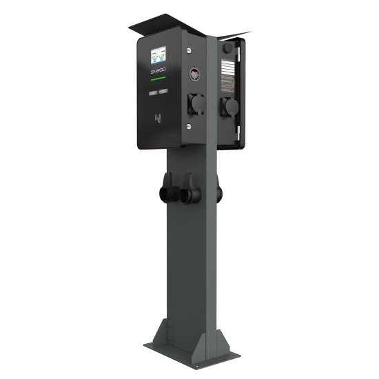 AC Wallbox Duo Power 2x 11kW Type 2 Socket LAN/WiFi/4G/RFID/OCPP/ModBus/MID +RCBO +Backend