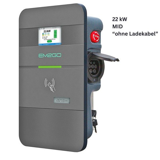 AC Wallbox Pro Power 22kW Type 2 Socket LAN/WiFi/4G/RS485/RFID/OCPP/ModBus/MID +Backend
