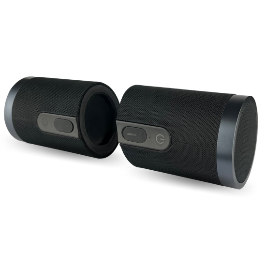 Fontastic Exclusive 2in1 TWS Speaker Pisa, black 360° Sound, Split Design, Long Battery Life, IPX6
