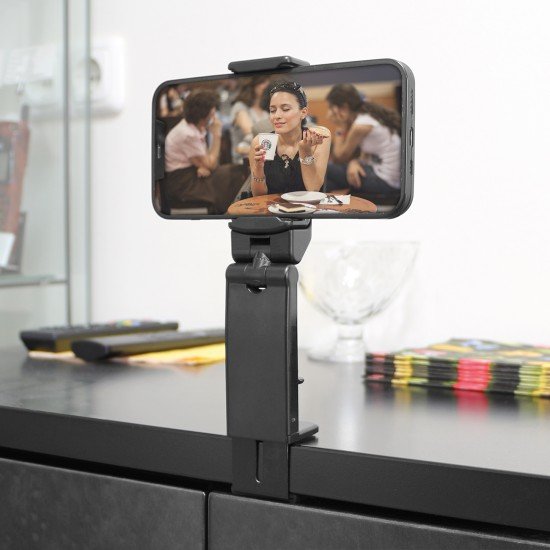 Fontastic Foldable All Purpose Mobile Phone Holder 360 degree rotating clamp mount, compact design Fontastic Foldable All Purpose Mobile Phone Holder 360 degree rotating clamp mount, compact design