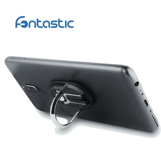 Fontastic Prime Multi-Purpose Smartphone Holder Stand + Finger Ring + Air Vent Mobile Holder black
