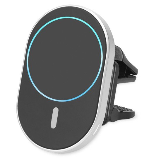 2in1 - Magnetic Wireless Charging Car Holder 15W Fast Charge compatible, black