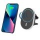 2in1 - Magnetic Wireless Charging Car Holder 15W Fast Charge compatible, black