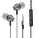 In Ear Stereo Headset V465 black / anthracite 3-Button-Remote, Mic, Ear Gel Kit