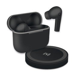 TWS In-Ear Kopfhörer Jive inkl Ladecase, schwarz Kabelloses Laden über das mitgelieferte Ladepad TWS In-Ear Kopfhörer Jive inkl Ladecase, schwarz Kabelloses Laden über das mitgelieferte Ladepad