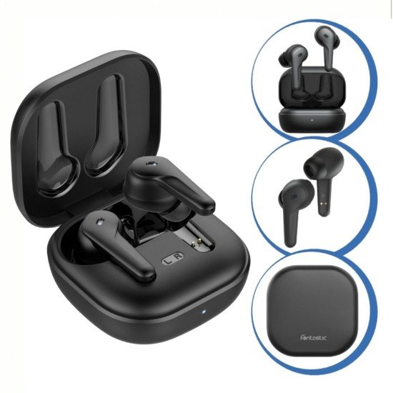 TWS In-Ear Headset "Cero" ANC digital ENC black Touch control, Type-C fast charging, Hall-Sensor TWS In-Ear Headset "Cero" ANC digital ENC black Touch control, Type-C fast charging, Hall-Sensor