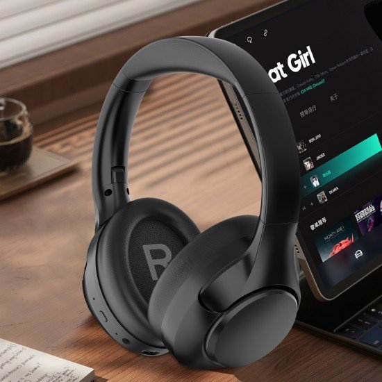 Fontastic Hybrid Kopfh&ouml;rer mit ANC + ENC, HD Sound Line-In, Bass+, Mic, faltbares Design &ldquo;AncaPro" sw
