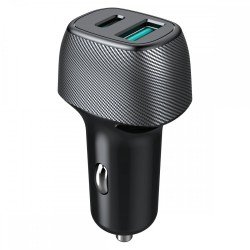 Kfz-Ladeadapter USB Fast Charge 3.0 + Typ-C PD 36W Dual Port, DC 12-24V, schwarz Kfz-Ladeadapter USB Fast Charge 3.0 + Typ-C PD 36W Dual Port, DC 12-24V, schwarz