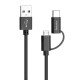 AC Charger Speed Fast Charge 2 USB 2.4A black with Data Cable Micro-USB/Type-C 1.2m AC Charger Speed Fast Charge 2 USB 2.4A black with Data Cable Micro-USB/Type-C 1.2m