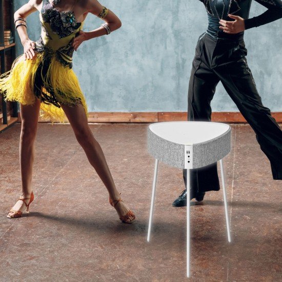 Wireless Speaker Mesu, Table Design, TWS white Exceptional Sound Experience, Wireless Charging