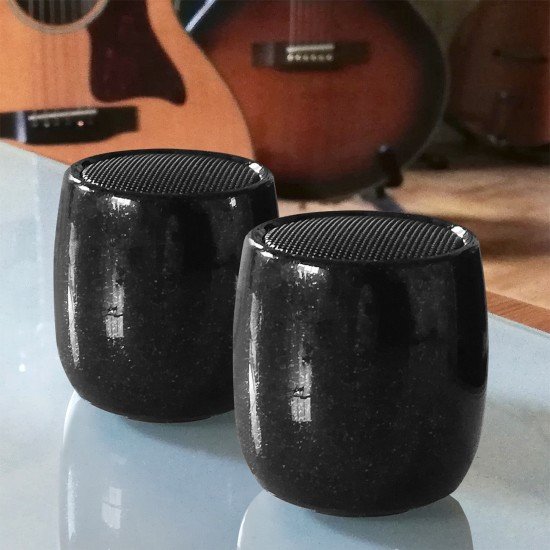 Wireless Speaker Pair, TWS, 2 X 5W, Portable black Type-C, Best Audio Performance, LED Light