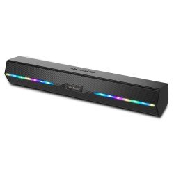 Soundbar Juna mit eindrucksvoller Klangwiedergabe 2 x 5W, TWS, FM, AUX In, RGB LED, Kartenleser, sw Soundbar Juna mit eindrucksvoller Klangwiedergabe 2 x 5W, TWS, FM, AUX In, RGB LED, Kartenleser, sw