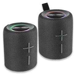 Fontastic 2-in-1 TWS Lautsprecher "Cora" 20Watt 360° Raumklang, Split-Design, LED, AUX, IPX5, grau Fontastic 2-in-1 TWS Lautsprecher "Cora" 20Watt 360° Raumklang, Split-Design, LED, AUX, IPX5, grau