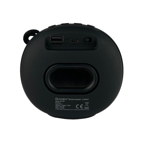 TWS Loudspeaker Limboso Black LED Light Show, FM Radio, USB Port, Card Slo